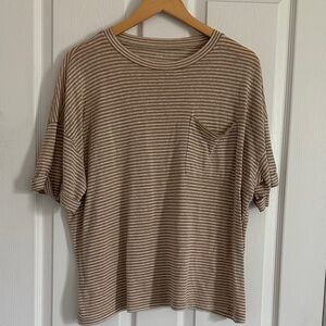 Aerie Striped tan/cream Shirt